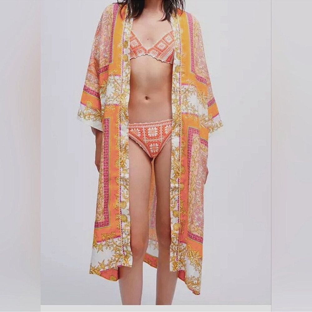 Magaschoni Women's 100% spun
Luxe Linen Kimono Wrap
